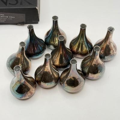 LOT 80K: Dansk Silverplate Onion Taperholders - 2 sets in box & 10 loose