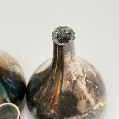 LOT 80K: Dansk Silverplate Onion Taperholders - 2 sets in box & 10 loose