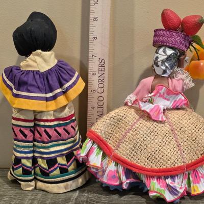 LOT 81K: Vintage Dolls Including Hand Sewn Native American, The Virgin Islands, Spain, Mexico & More From Around The World