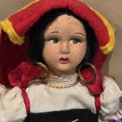 LOT 81K: Vintage Dolls Including Hand Sewn Native American, The Virgin Islands, Spain, Mexico & More From Around The World