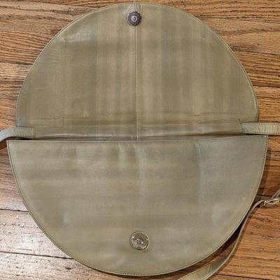 LOT 83K: Vintage Made In Italy Half Moon Crossbody Bag W/Double Sided Inner Pocket Mirror & Mundi Wallet Clutch W/Mirror