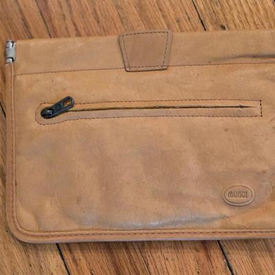 LOT 83K: Vintage Made In Italy Half Moon Crossbody Bag W/Double Sided Inner Pocket Mirror & Mundi Wallet Clutch W/Mirror