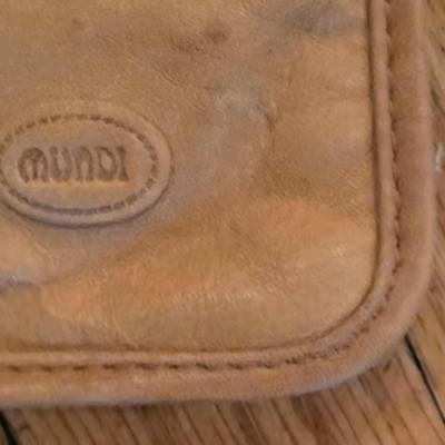 LOT 83K: Vintage Made In Italy Half Moon Crossbody Bag W/Double Sided Inner Pocket Mirror & Mundi Wallet Clutch W/Mirror