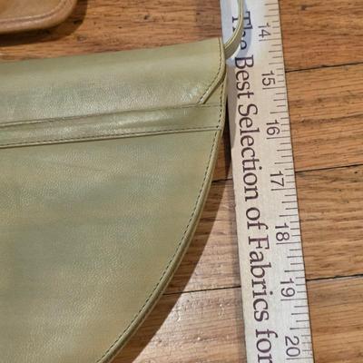 LOT 83K: Vintage Made In Italy Half Moon Crossbody Bag W/Double Sided Inner Pocket Mirror & Mundi Wallet Clutch W/Mirror