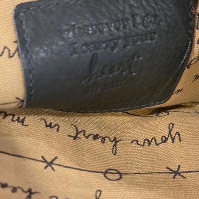 LOT 84K: Vintage Large Leather Brown Shoulder Purse & Lisa Leonard Leather Clutch/Wallet