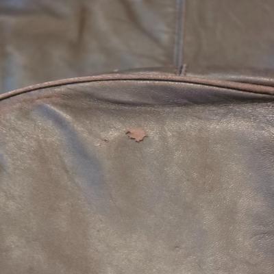 LOT 84K: Vintage Large Leather Brown Shoulder Purse & Lisa Leonard Leather Clutch/Wallet