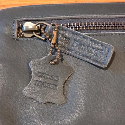 LOT 84K: Vintage Large Leather Brown Shoulder Purse & Lisa Leonard Leather Clutch/Wallet