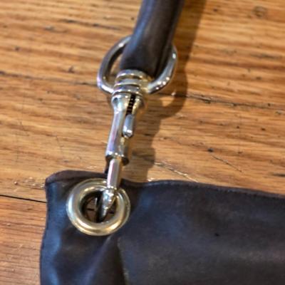 LOT 84K: Vintage Large Leather Brown Shoulder Purse & Lisa Leonard Leather Clutch/Wallet