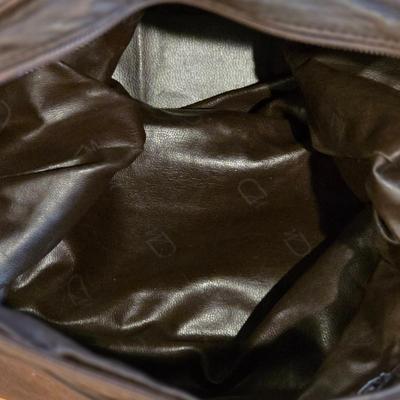 LOT 84K: Vintage Large Leather Brown Shoulder Purse & Lisa Leonard Leather Clutch/Wallet