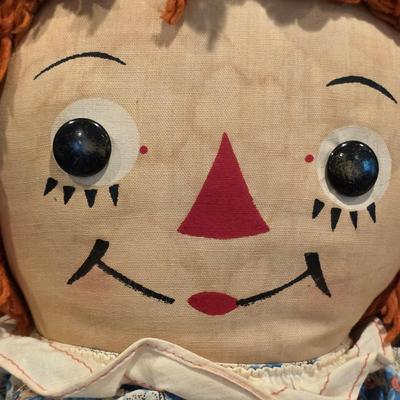 LOT 86K: Vintage Raggedy Ann & Andy Ragdolls & 1980's Coleco Cabbage Patch Kid Doll "Mannie Willie: