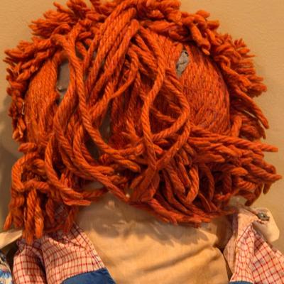 LOT 86K: Vintage Raggedy Ann & Andy Ragdolls & 1980's Coleco Cabbage Patch Kid Doll "Mannie Willie: