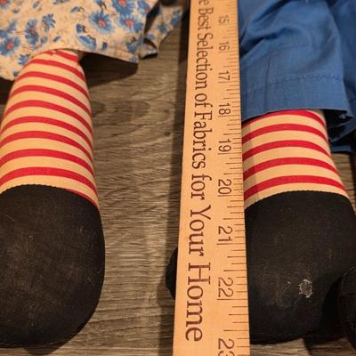 LOT 86K: Vintage Raggedy Ann & Andy Ragdolls & 1980's Coleco Cabbage Patch Kid Doll "Mannie Willie: