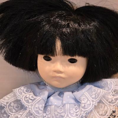LOT 88K: Vintage "Ling Ling" Porcelain Doll By Dolls by Pauline & Madame Alexander Doll "Puddin"