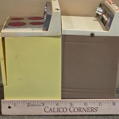 LOT 89K: Vintage 1960's Deluxe Reading Corp. Doll Dream Kitchen, Sink, Fridge, Stove/Oven, Washer, Table, 3 Chairs, 2 Countertop...