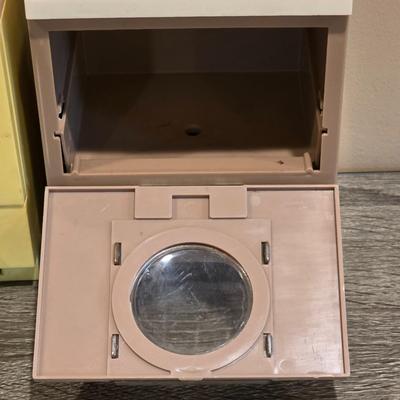 LOT 89K: Vintage 1960's Deluxe Reading Corp. Doll Dream Kitchen, Sink, Fridge, Stove/Oven, Washer, Table, 3 Chairs, 2 Countertop...