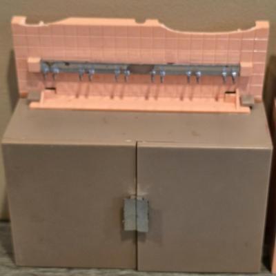 LOT 89K: Vintage 1960's Deluxe Reading Corp. Doll Dream Kitchen, Sink, Fridge, Stove/Oven, Washer, Table, 3 Chairs, 2 Countertop...