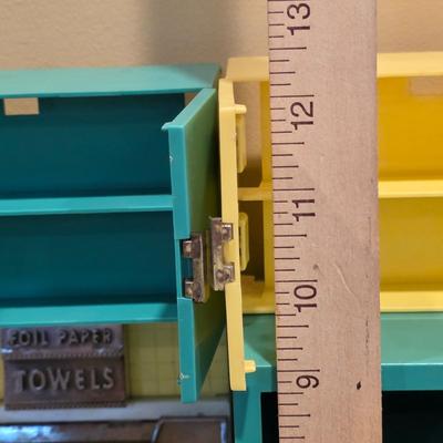 LOT 89K: Vintage 1960's Deluxe Reading Corp. Doll Dream Kitchen, Sink, Fridge, Stove/Oven, Washer, Table, 3 Chairs, 2 Countertop...