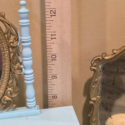 LOT 90K: Vintage Italian "Serie Milady" Doll Bedroom Furniture, Canopy Top Bed, Nightstand W/Lamp, Coat Rack, Dresser W/Mirror,...