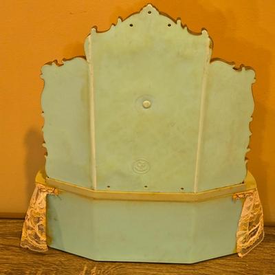 LOT 90K: Vintage Italian "Serie Milady" Doll Bedroom Furniture, Canopy Top Bed, Nightstand W/Lamp, Coat Rack, Dresser W/Mirror,...