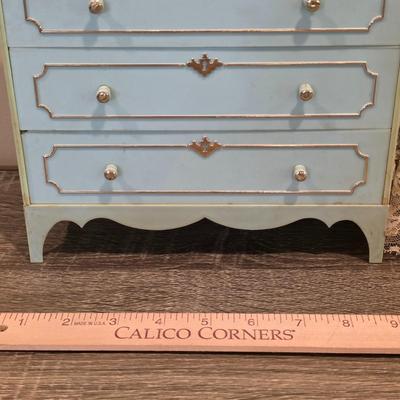 LOT 90K: Vintage Italian "Serie Milady" Doll Bedroom Furniture, Canopy Top Bed, Nightstand W/Lamp, Coat Rack, Dresser W/Mirror,...