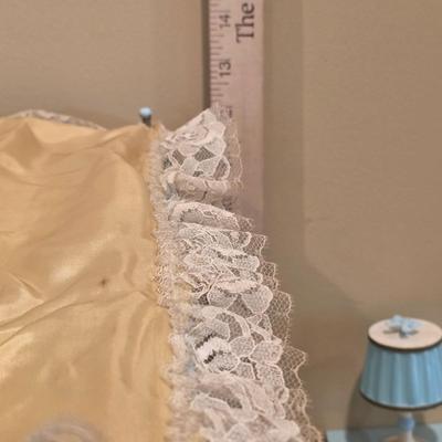 LOT 90K: Vintage Italian "Serie Milady" Doll Bedroom Furniture, Canopy Top Bed, Nightstand W/Lamp, Coat Rack, Dresser W/Mirror,...