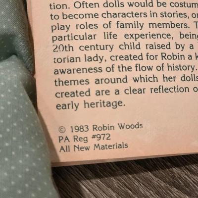 LOT 91K: 2 Vintage Clown Rag Dolls & 1 Vintage Soft Body Clown Doll "Blossom" Made by Robin Woods, Handmade