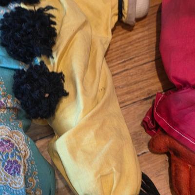 LOT 91K: 2 Vintage Clown Rag Dolls & 1 Vintage Soft Body Clown Doll "Blossom" Made by Robin Woods, Handmade