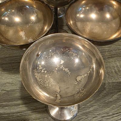 LOT 93K: 12 Vintage Silver-Plated Goblets W/Individual Dust Covers