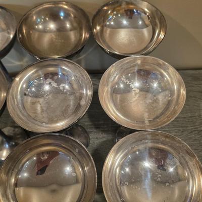LOT 93K: 12 Vintage Silver-Plated Goblets W/Individual Dust Covers