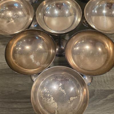 LOT 93K: 12 Vintage Silver-Plated Goblets W/Individual Dust Covers