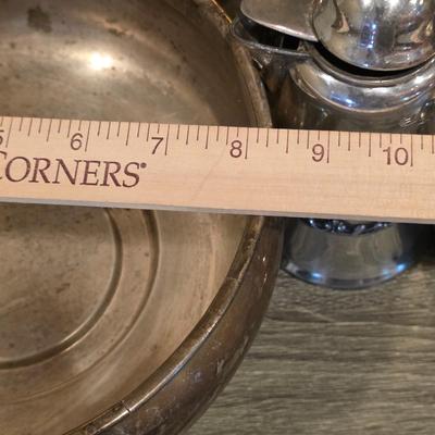 LOT 94K: Collection Of Silver-Plated Coffee/Teapot, Ice Bucket, Dishes, Bowls & More