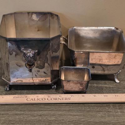 LOT 94K: Collection Of Silver-Plated Coffee/Teapot, Ice Bucket, Dishes, Bowls & More