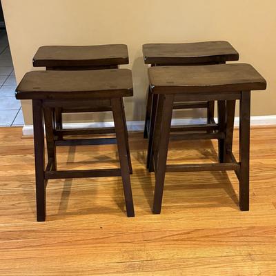 LOT 97K: Four Wood Barstools