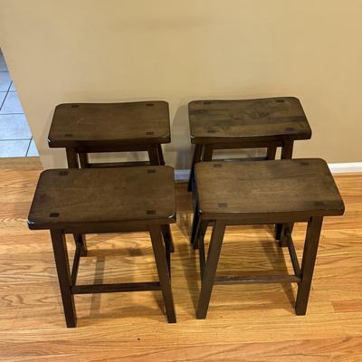 LOT 97K: Four Wood Barstools