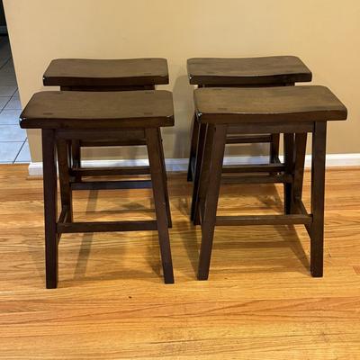 LOT 97K: Four Wood Barstools