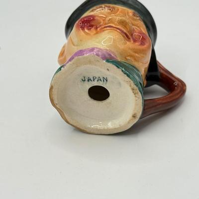 LOT 101K: Vintage Mini Toby Mugs, Purple Cabbage Sugar Bowl Creamer Set & Bake Rite Canister