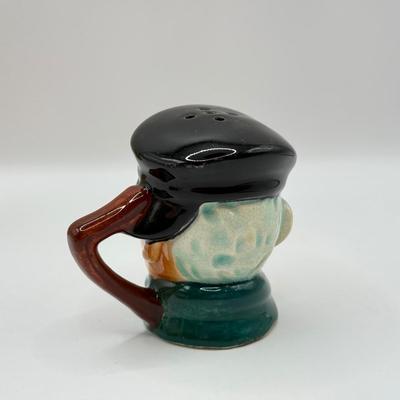 LOT 101K: Vintage Mini Toby Mugs, Purple Cabbage Sugar Bowl Creamer Set & Bake Rite Canister