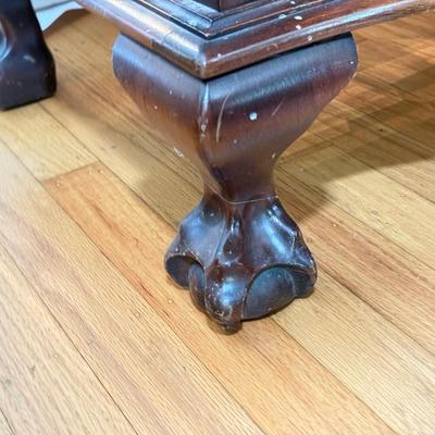 LOT 102L: 1940s Maddox Tables Tambour Door Drop Front Mahogany Secretary Desk w/ Keys