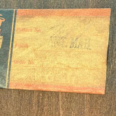 LOT 102L: 1940s Maddox Tables Tambour Door Drop Front Mahogany Secretary Desk w/ Keys