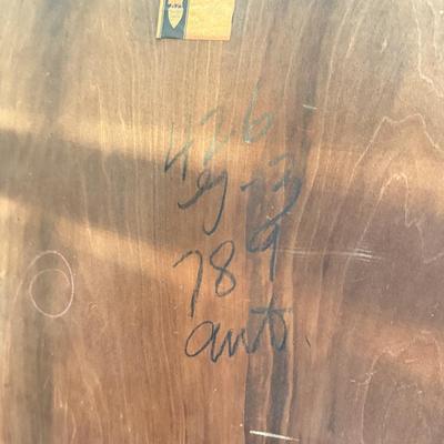 LOT 102L: 1940s Maddox Tables Tambour Door Drop Front Mahogany Secretary Desk w/ Keys