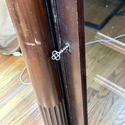 LOT 103L: Vintage Glass Front Bookcase