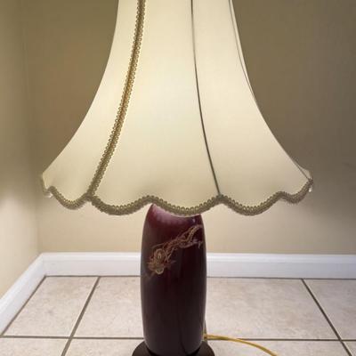 LOT 105F: Vintage Maruni Lacquer ware Dragon Lamp Hand Painted in Occupied Japan