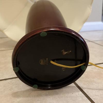 LOT 105F: Vintage Maruni Lacquer ware Dragon Lamp Hand Painted in Occupied Japan