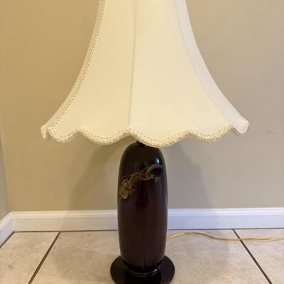 LOT 105F: Vintage Maruni Lacquer ware Dragon Lamp Hand Painted in Occupied Japan