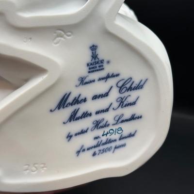 LOT 109D: Limited Edition 4918/7500 Kaiser Porcelain G Bochmann “Mother and Child” Figurine w/ Box