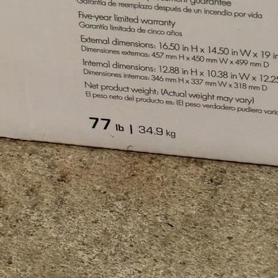 LOT 124G: First alert digital fire safe waterproof safe IN BOX