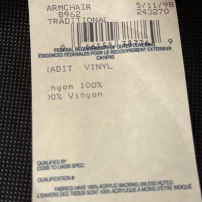 LOT 129B: Vintage Leather Arm Chair & Cabinet