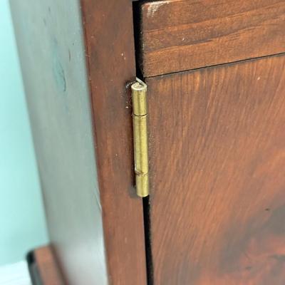 LOT 129B: Vintage Leather Arm Chair & Cabinet