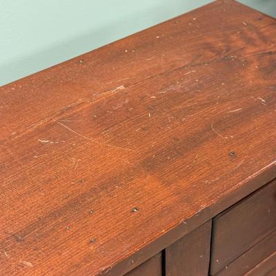 LOT 129B: Vintage Leather Arm Chair & Cabinet