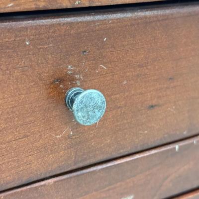 LOT 129B: Vintage Leather Arm Chair & Cabinet